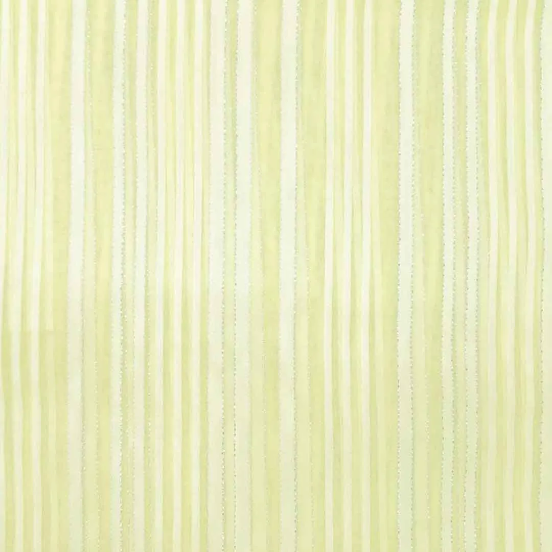 Yellow Stripes Printed Georgette Fabric (Wholesale)